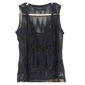 Banana Republic Navy Sleeveless Blouse